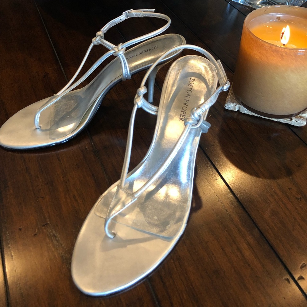 Women’s Silver Boston Proper Heels